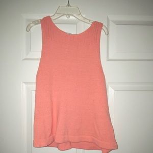 Baby pink Madewell sweatervest/knitted tank